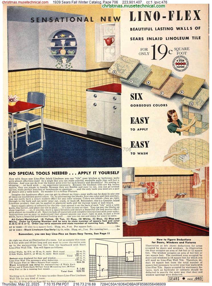 1939 Sears Fall Winter Catalog, Page 706
