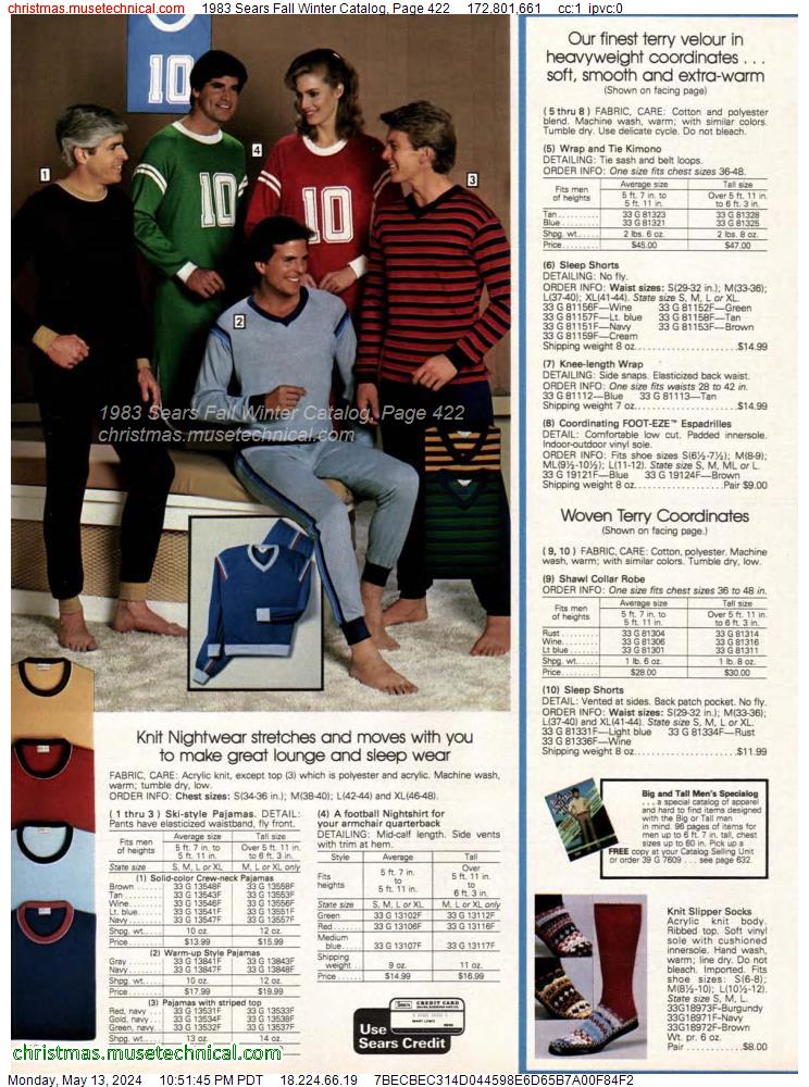1983 Sears Fall Winter Catalog, Page 422