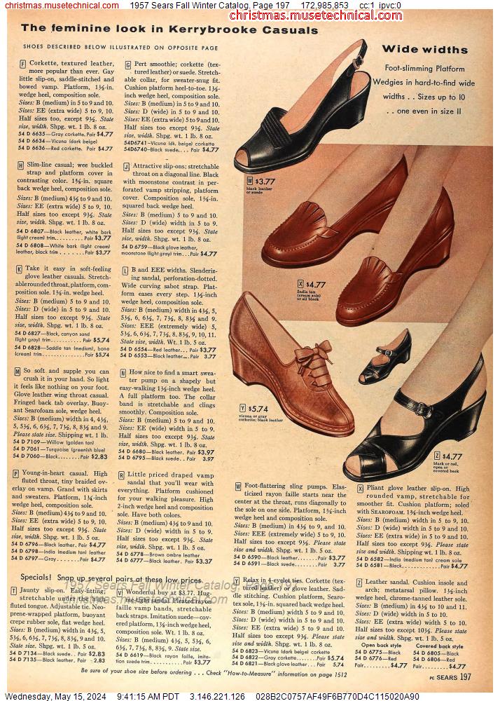 1957 Sears Fall Winter Catalog, Page 197