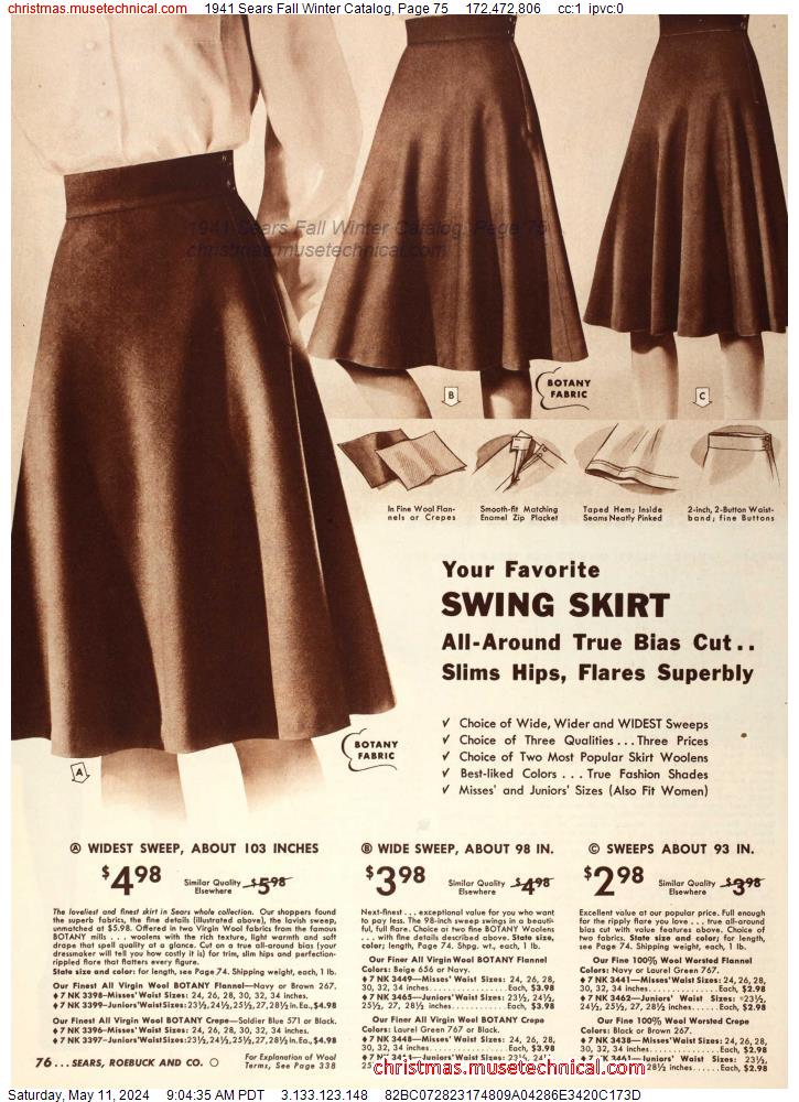 1941 Sears Fall Winter Catalog, Page 75