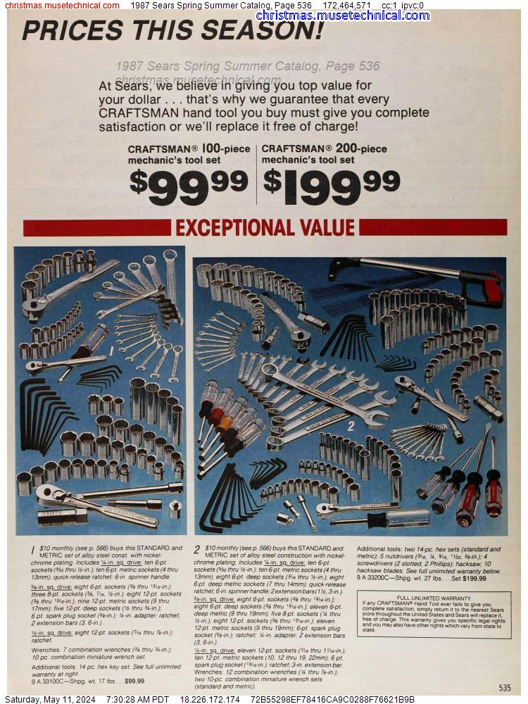1987 Sears Spring Summer Catalog, Page 536