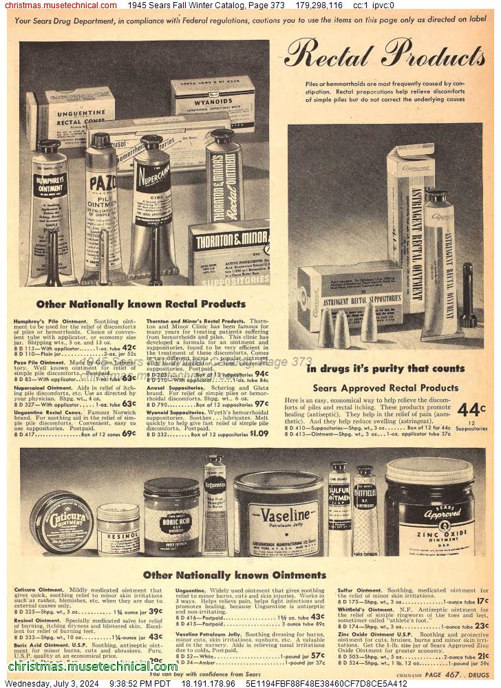 1945 Sears Fall Winter Catalog, Page 373