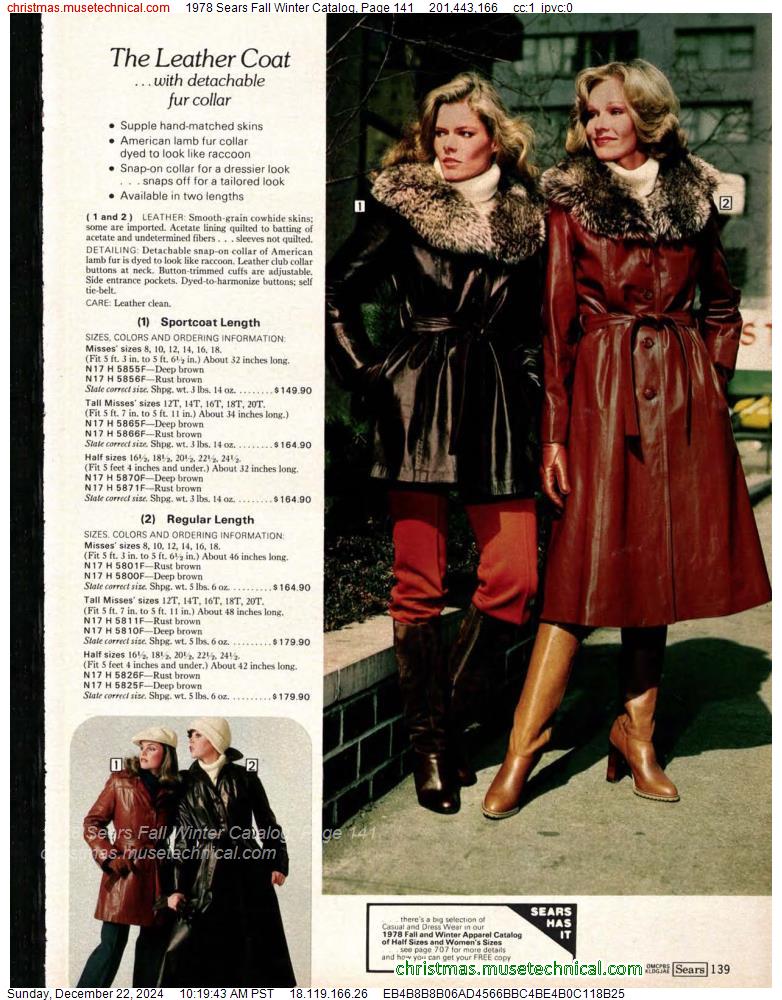 1978 Sears Fall Winter Catalog, Page 141