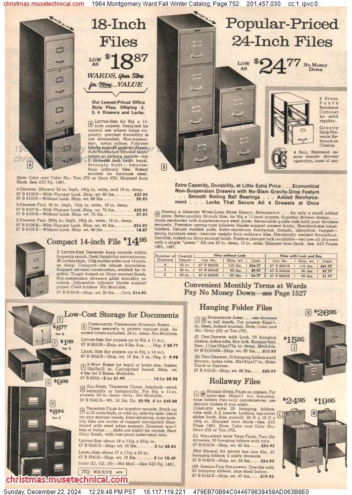 1964 Montgomery Ward Fall Winter Catalog, Page 752