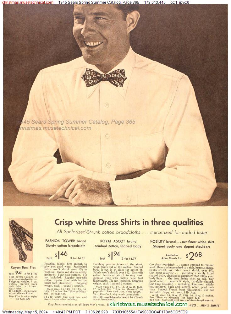 1945 Sears Spring Summer Catalog, Page 365