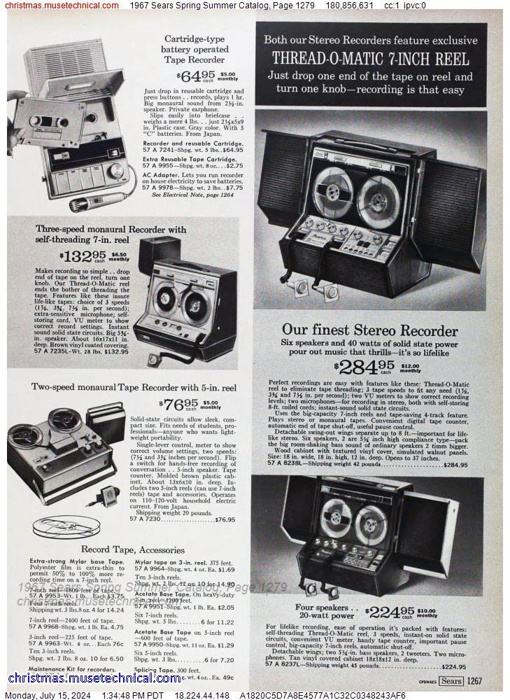 1967 Sears Spring Summer Catalog, Page 1279
