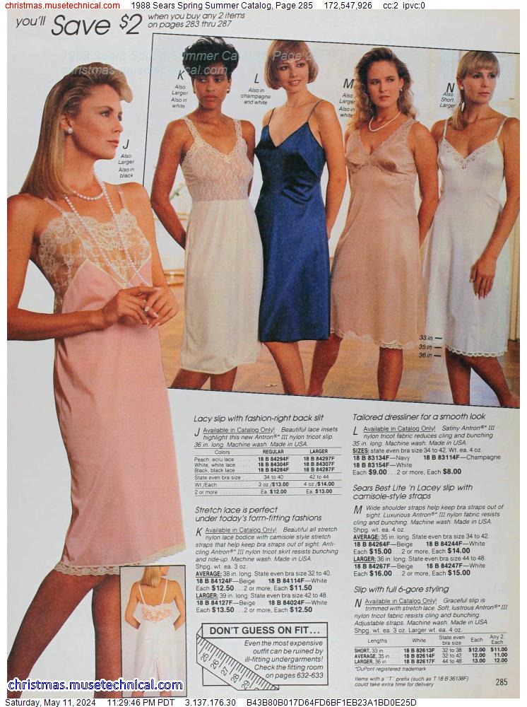1988 Sears Spring Summer Catalog, Page 285