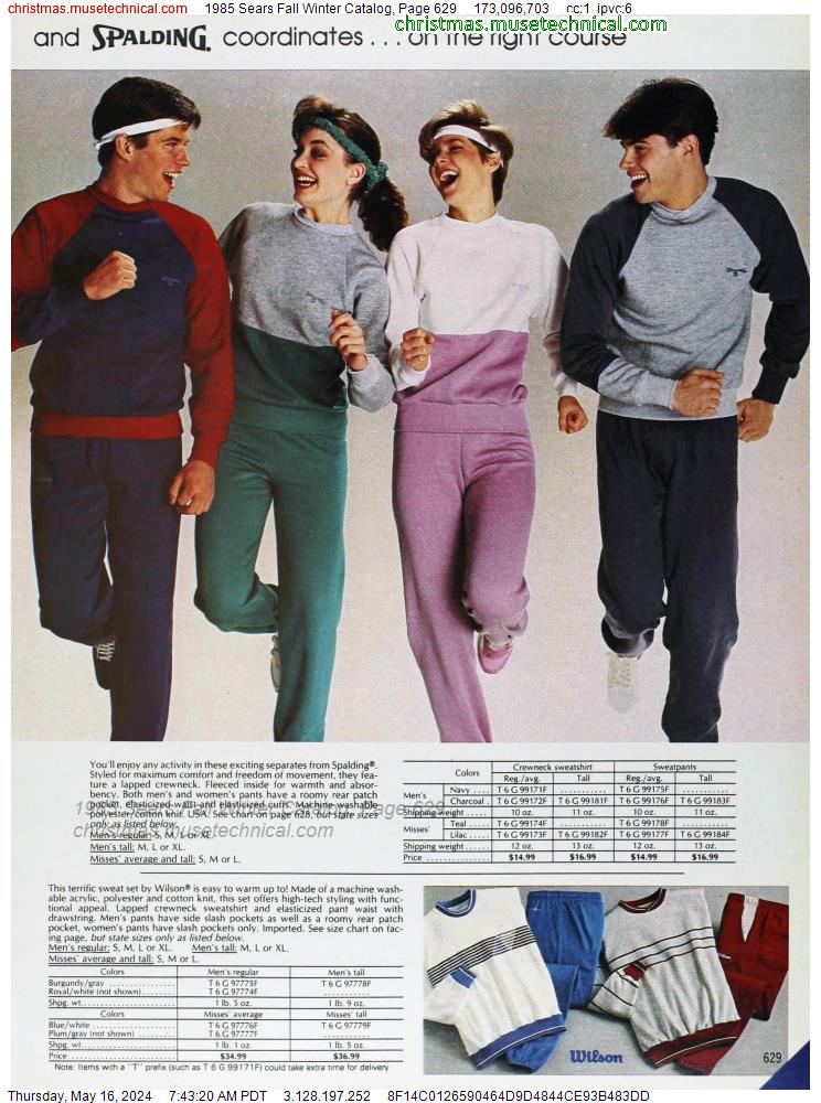 1985 Sears Fall Winter Catalog, Page 629