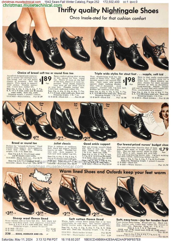 1942 Sears Fall Winter Catalog, Page 252