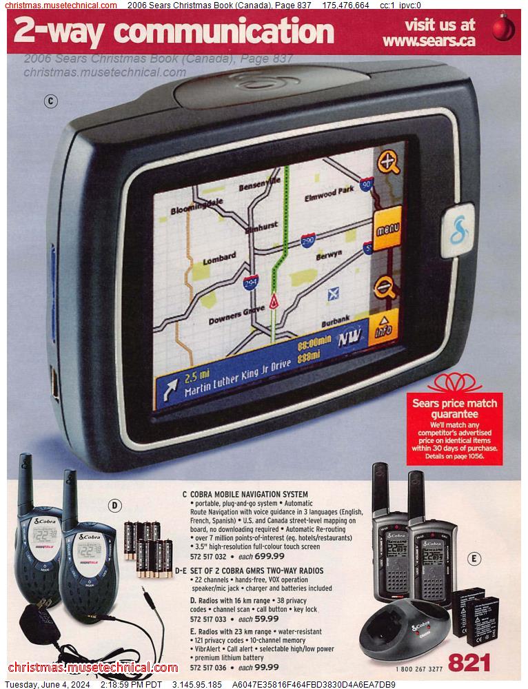 2006 Sears Christmas Book (Canada), Page 837