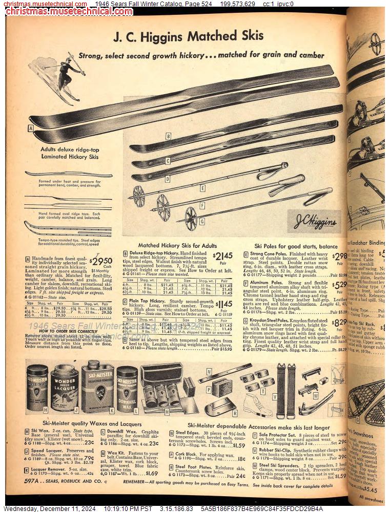 1946 Sears Fall Winter Catalog, Page 524