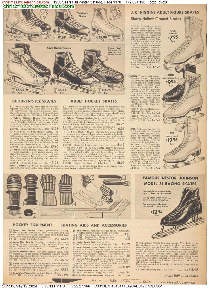 1950 Sears Fall Winter Catalog, Page 1170