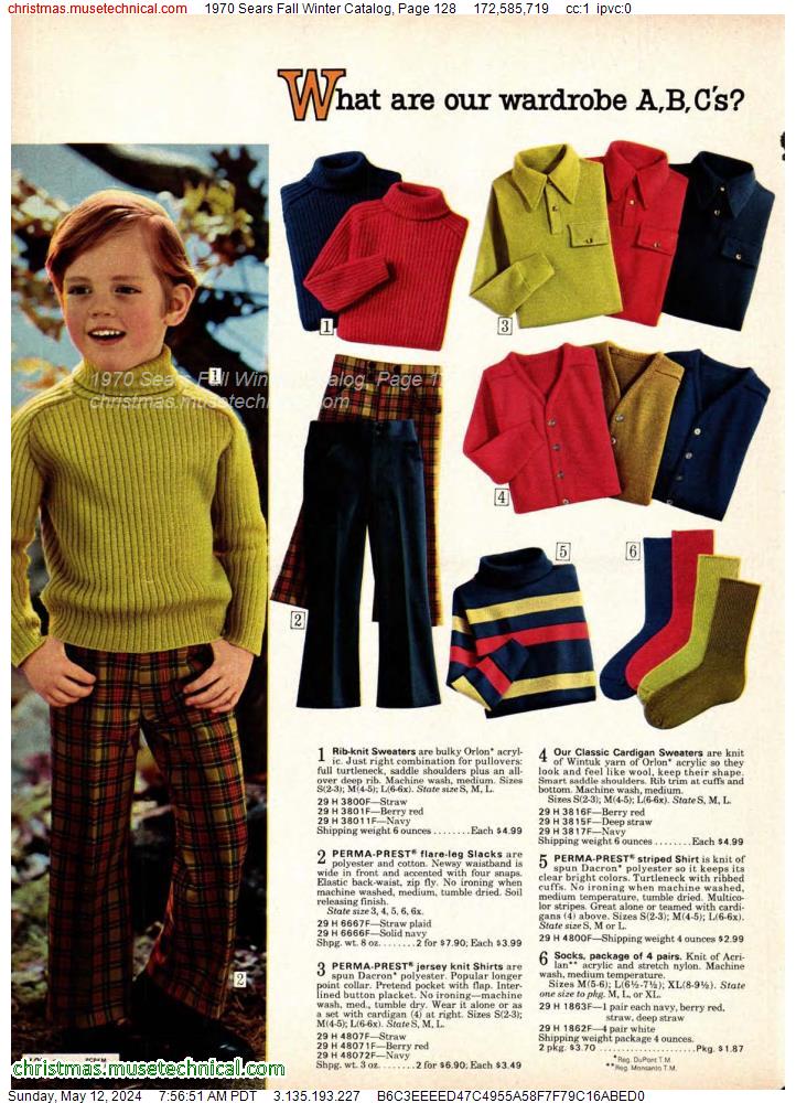 1970 Sears Fall Winter Catalog, Page 128