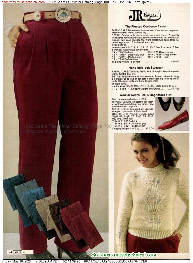 1982 Sears Fall Winter Catalog, Page 100