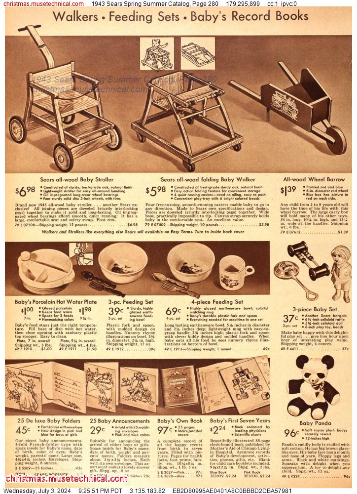 1943 Sears Spring Summer Catalog, Page 280