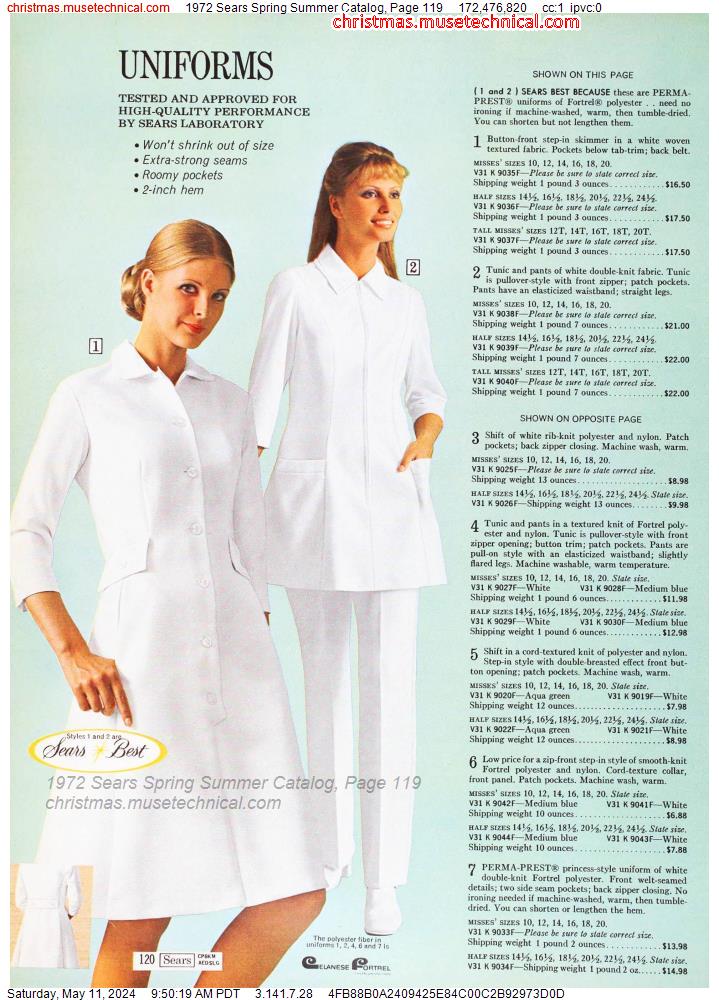 1972 Sears Spring Summer Catalog, Page 119