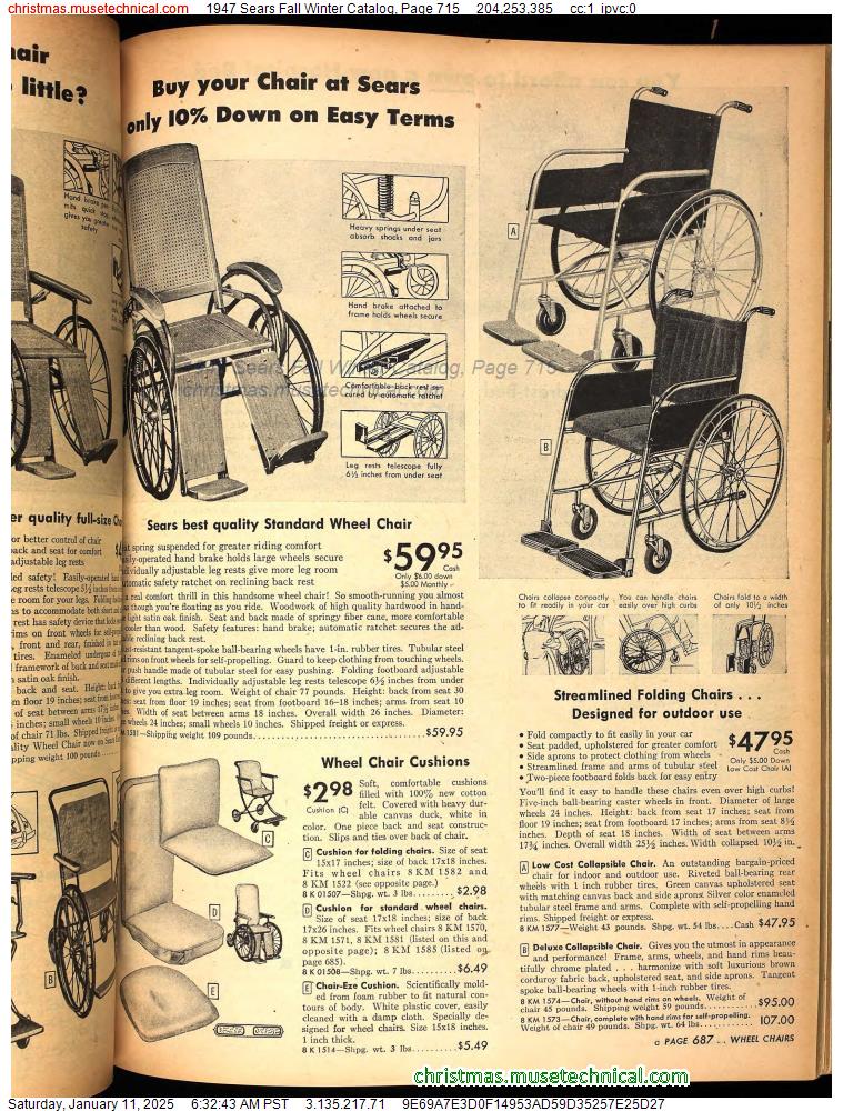 1947 Sears Fall Winter Catalog, Page 715