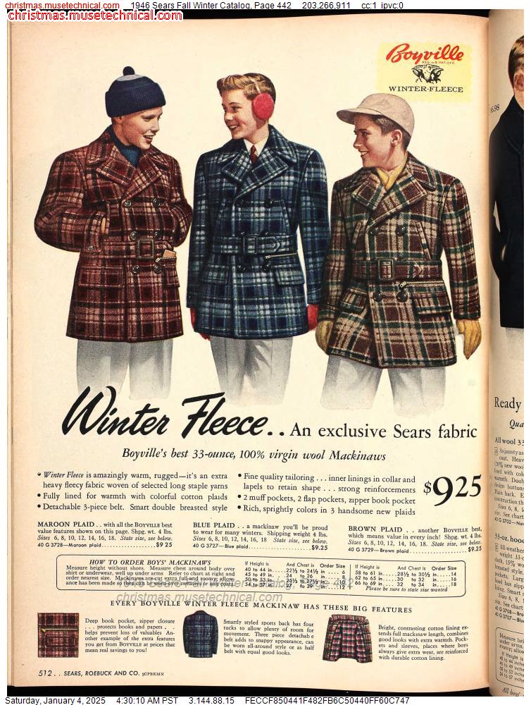 1946 Sears Fall Winter Catalog, Page 442