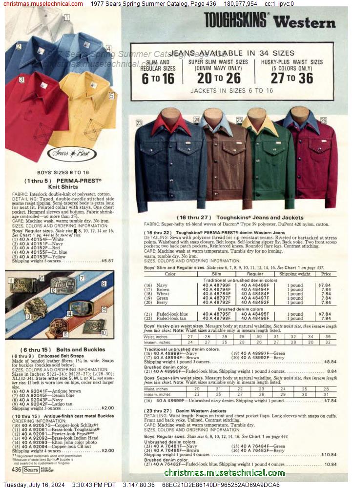 1977 Sears Spring Summer Catalog, Page 436
