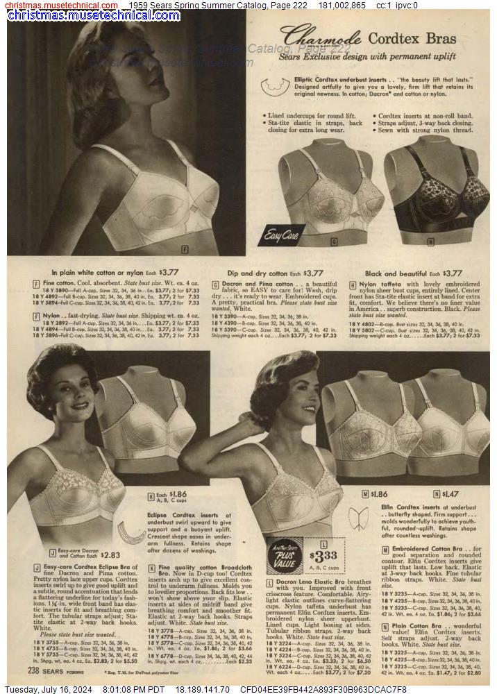 1959 Sears Spring Summer Catalog, Page 222