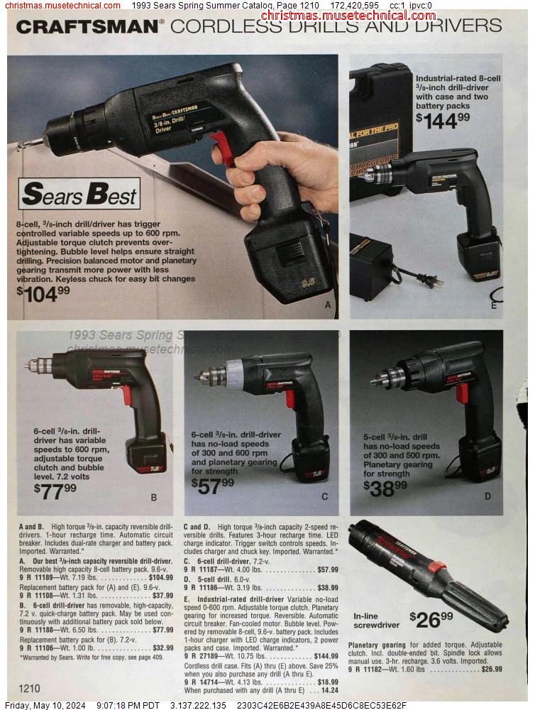 1993 Sears Spring Summer Catalog, Page 1210
