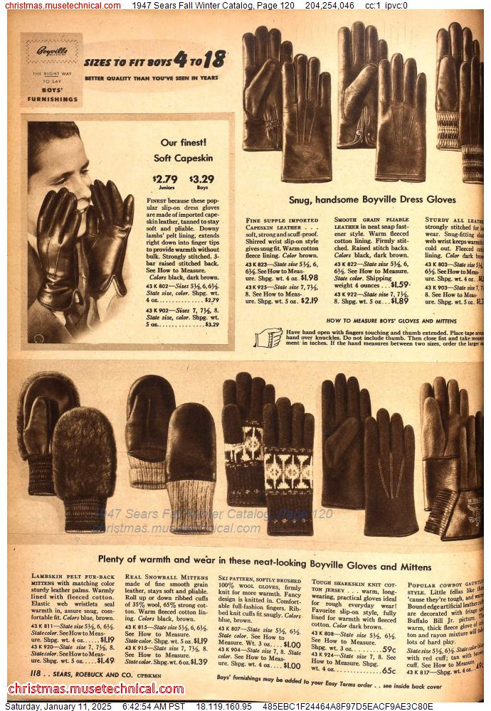 1947 Sears Fall Winter Catalog, Page 120