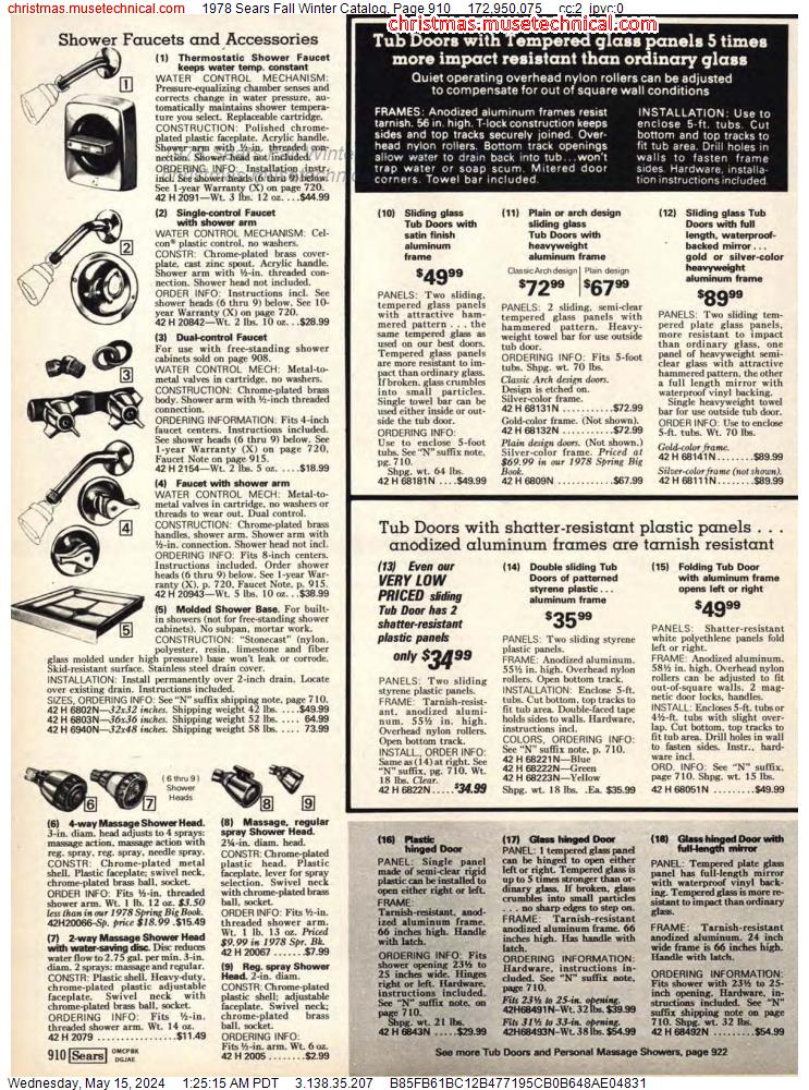 1978 Sears Fall Winter Catalog, Page 910