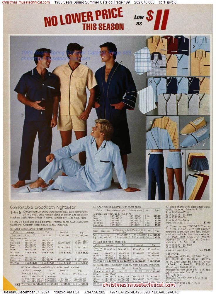 1985 Sears Spring Summer Catalog, Page 489