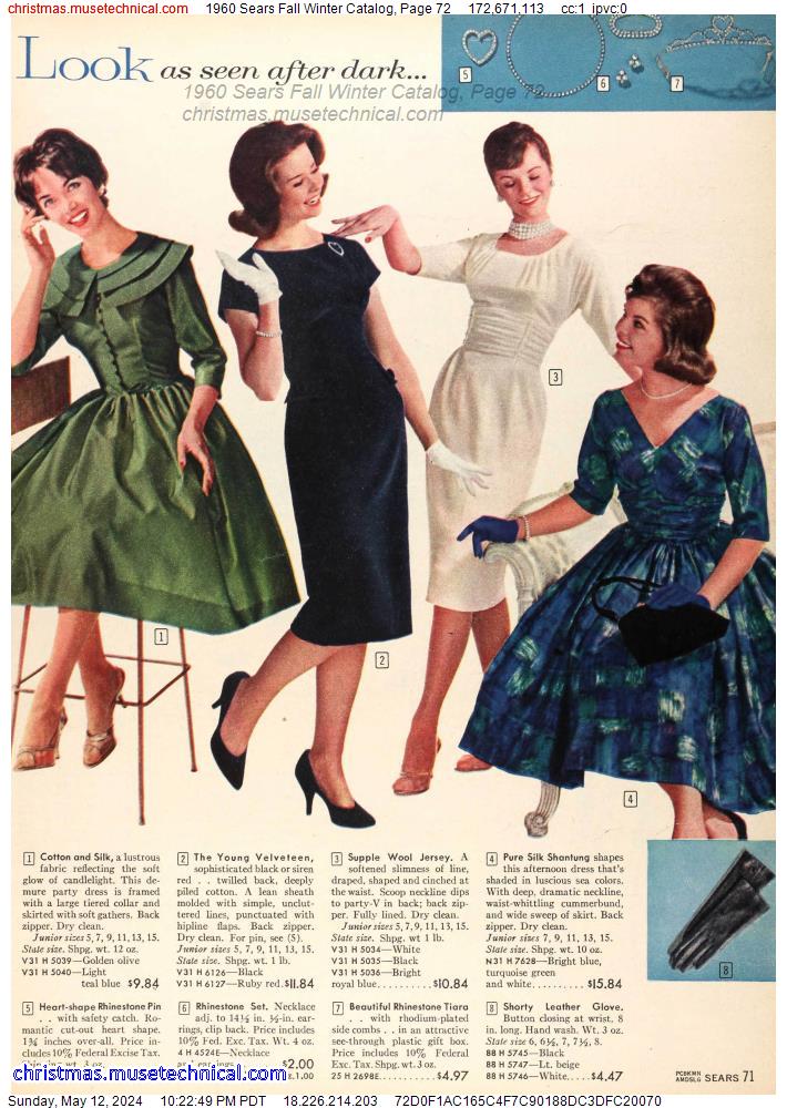 1960 Sears Fall Winter Catalog, Page 72