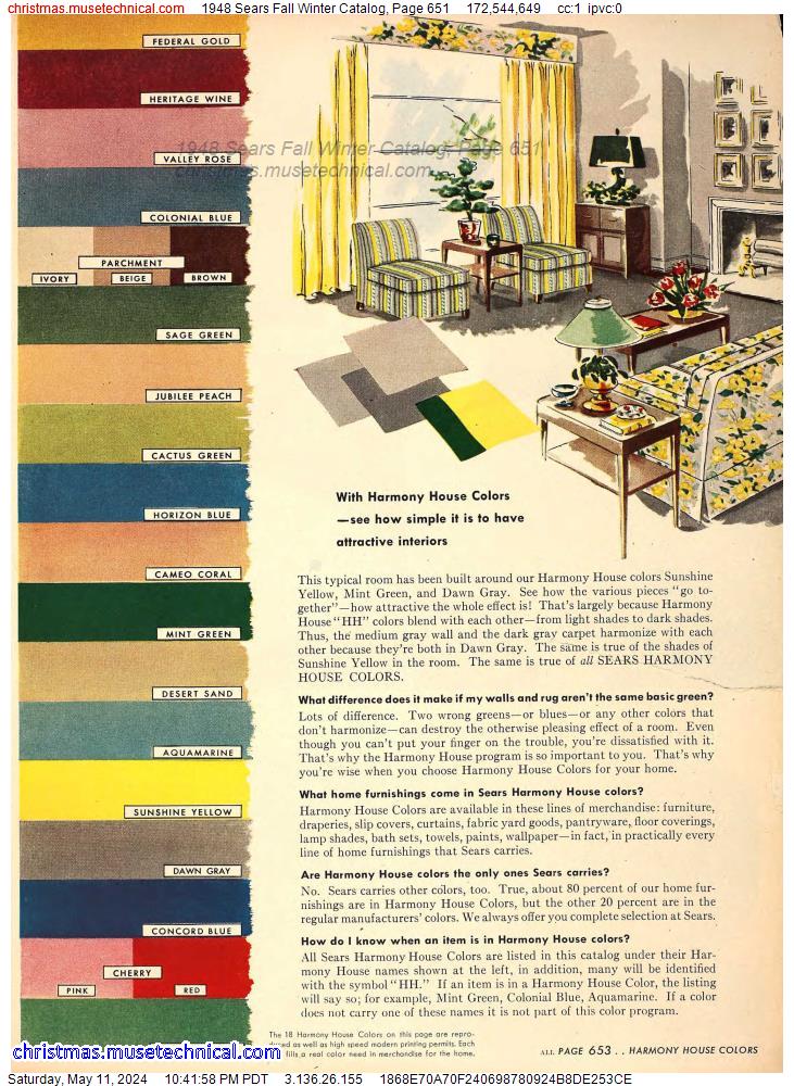 1948 Sears Fall Winter Catalog, Page 651