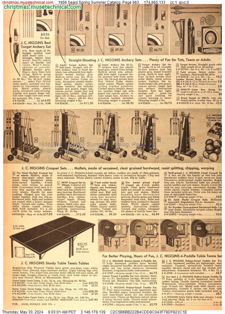 1956 Sears Spring Summer Catalog, Page 963