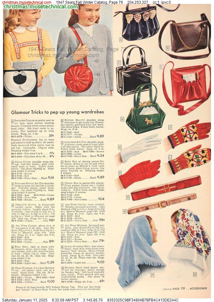 1947 Sears Fall Winter Catalog, Page 79