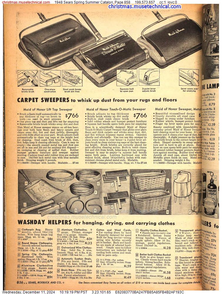 1948 Sears Spring Summer Catalog, Page 858