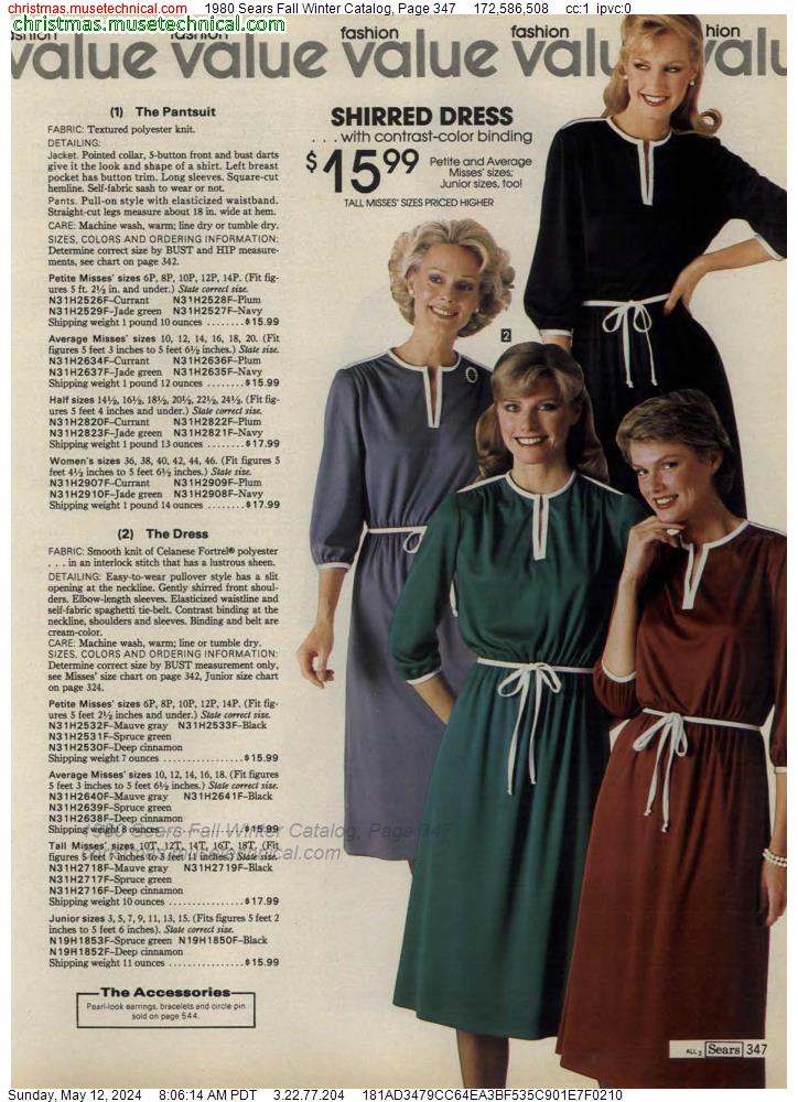 1980 Sears Fall Winter Catalog, Page 347