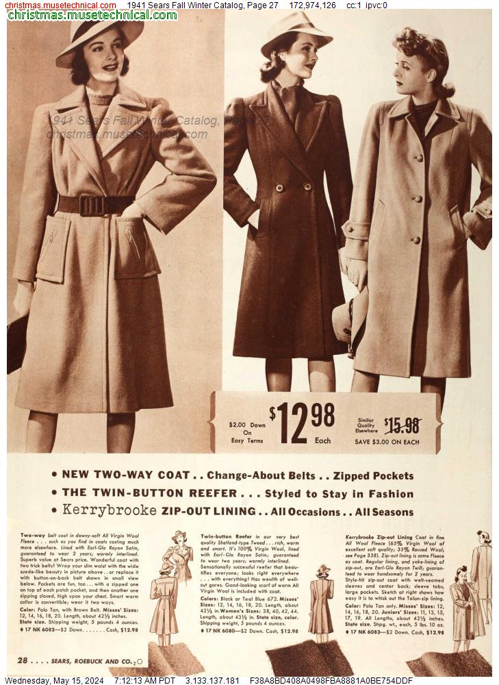 1941 Sears Fall Winter Catalog, Page 27