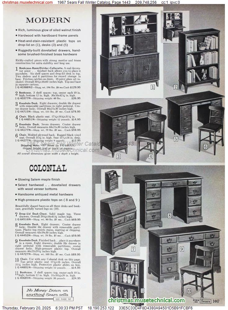 1967 Sears Fall Winter Catalog, Page 1443