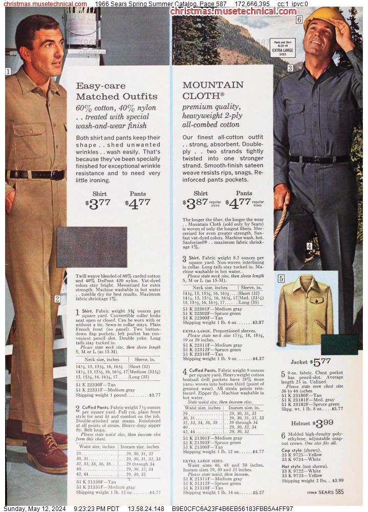 1966 Sears Spring Summer Catalog, Page 587