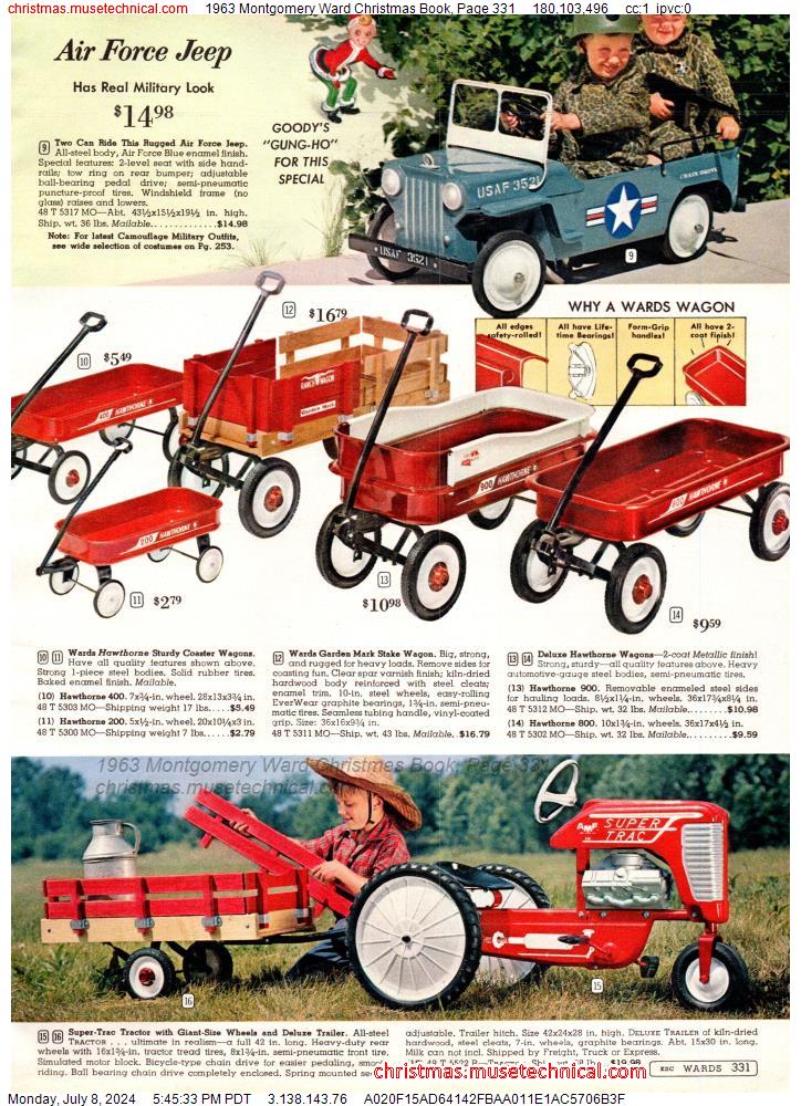 1963 Montgomery Ward Christmas Book, Page 331