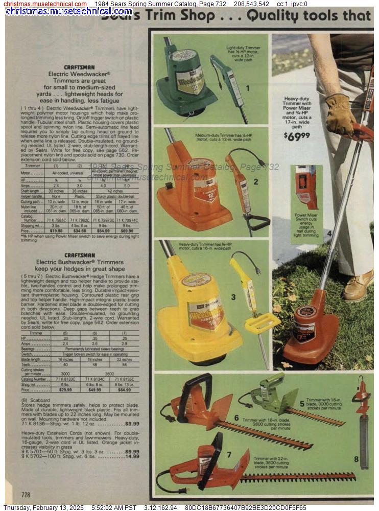 1984 Sears Spring Summer Catalog, Page 732