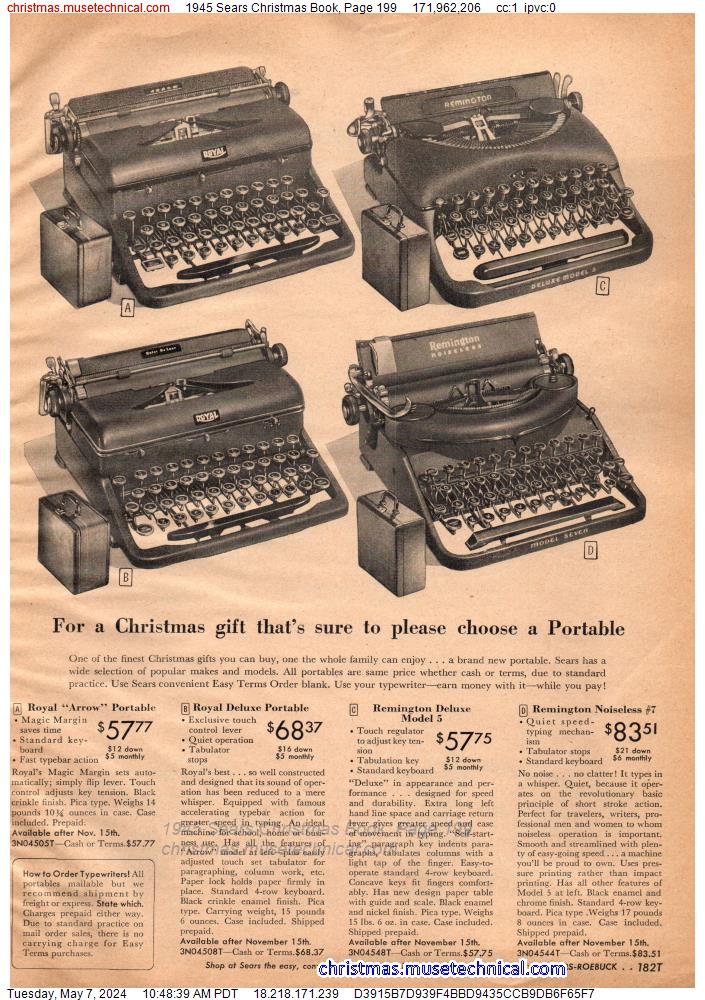 1945 Sears Christmas Book, Page 199