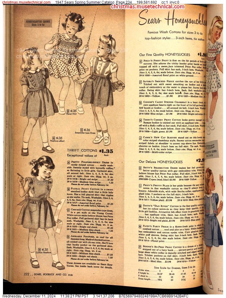 1947 Sears Spring Summer Catalog, Page 234