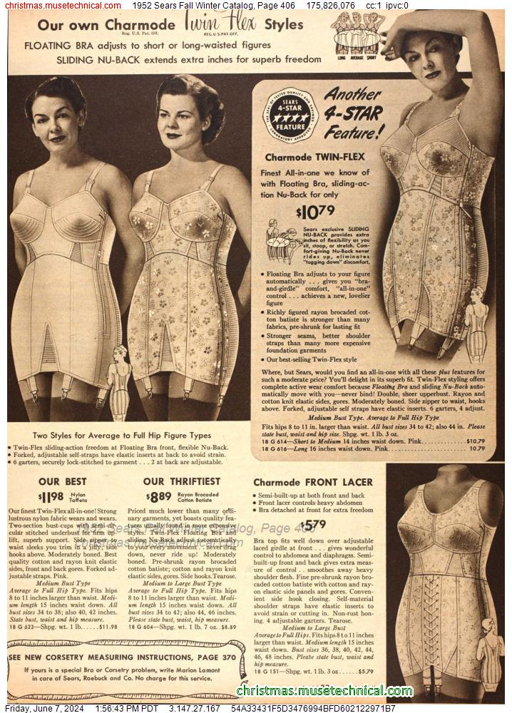 1952 Sears Fall Winter Catalog, Page 406