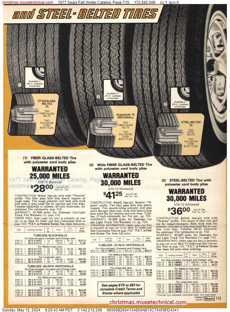 1977 Sears Fall Winter Catalog, Page 715