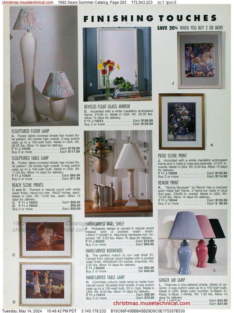 1992 Sears Summer Catalog, Page 293