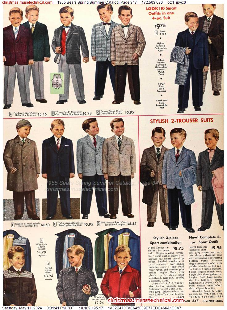 1955 Sears Spring Summer Catalog, Page 347