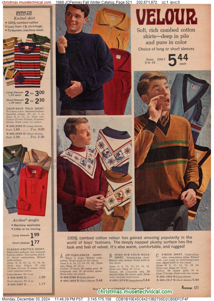 1966 JCPenney Fall Winter Catalog, Page 521