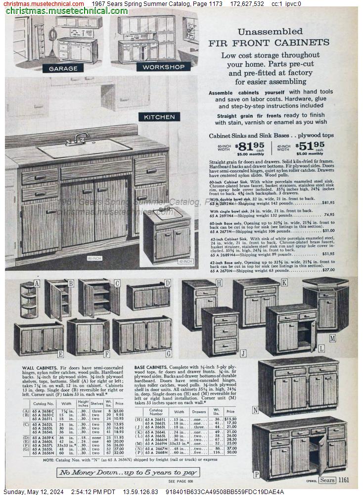 1967 Sears Spring Summer Catalog, Page 1173
