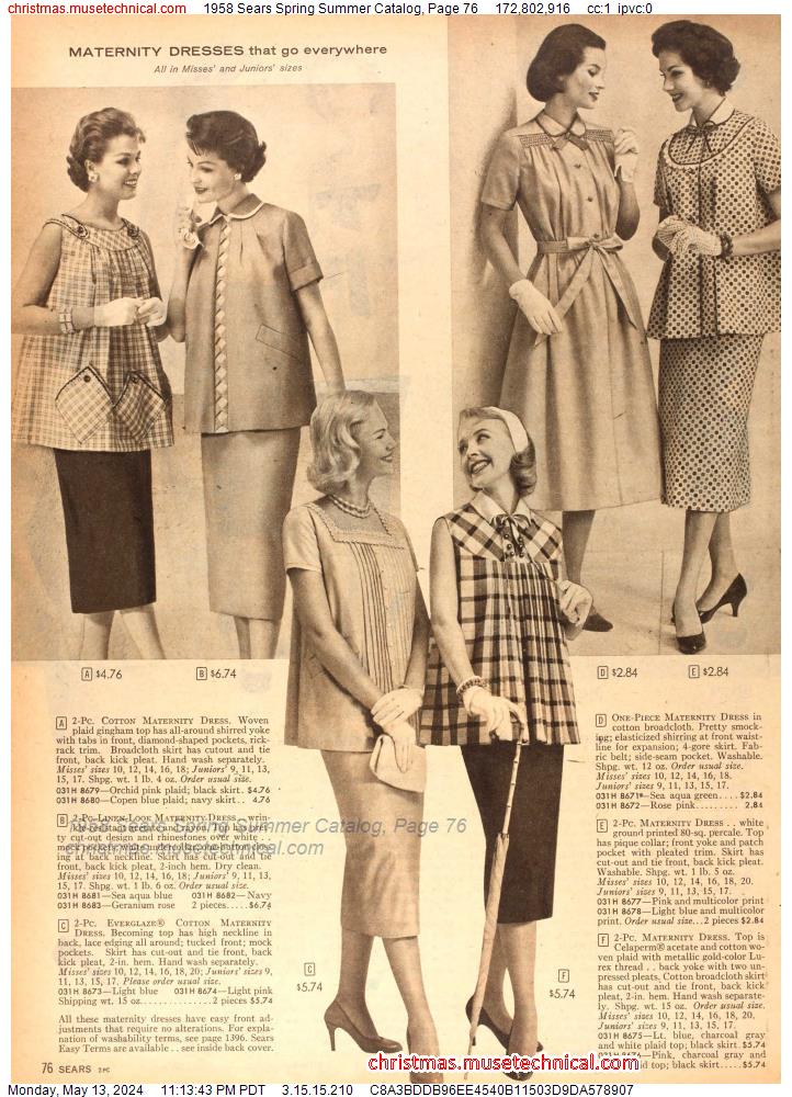 1958 Sears Spring Summer Catalog, Page 76