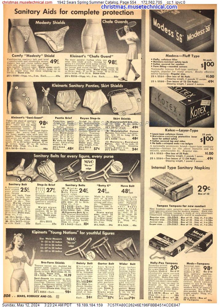 1942 Sears Spring Summer Catalog, Page 554