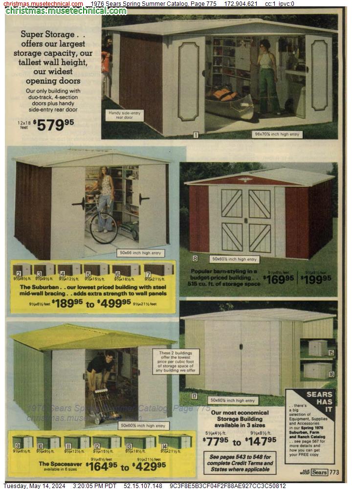 1976 Sears Spring Summer Catalog, Page 775